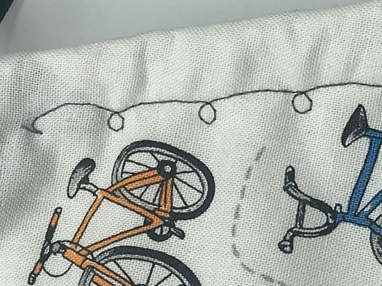 Bicycles with White on Grey Polka Dot Reverse - Reversible Limited Edition Face Mask image 3